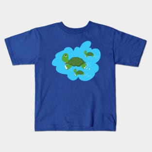 Turtles swimming! Kids T-Shirt